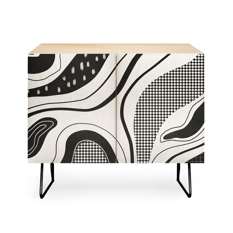 Armoire d'appoint à 2 portes erricka, Noir
