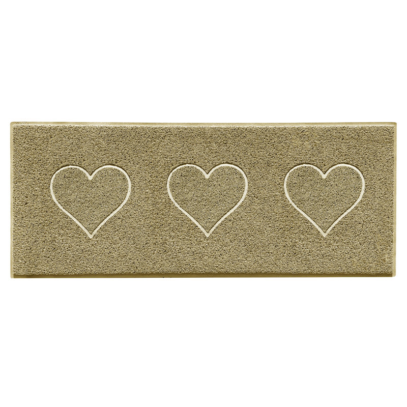 Heart Doormat, Beige