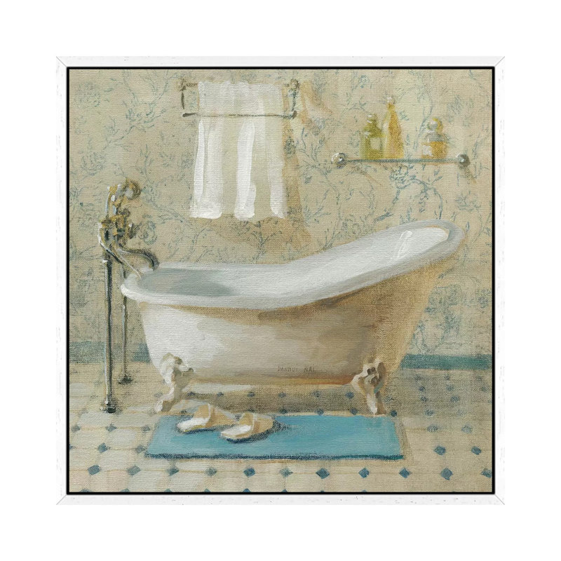 Victorian Bath III by Danhui Nai - Print on Canvas, 66.04 cm H x 66.04 cm W, White Framed