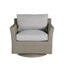 Fauteuil pivotant club tissé - noyer noir-63361372-62379960-70150079