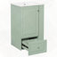 Meuble-lavabo autoportant avec tiroir en céramique à fermeture en douceur et tablettes latérales ouvertes-181588071