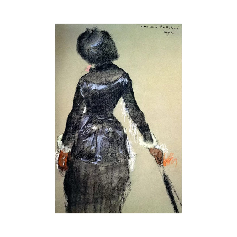 Mary Cassatt at the Louvre by Edgar Degas - 1 Piece Wrapped Canvas Painting, 66.04 cm H x 45.72 cm W x 1.91 cm D