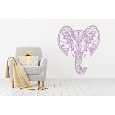 Décalcomanie murale éléphant mehndi Yatton