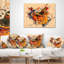 Papillon et art abstrait sur papier - coussin à imprimé floral-29598263-29598260