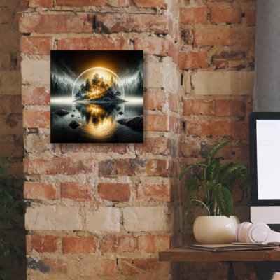  «First Light Magic» par Rey Klimt, art mural sur toile, 12 po x 12 po