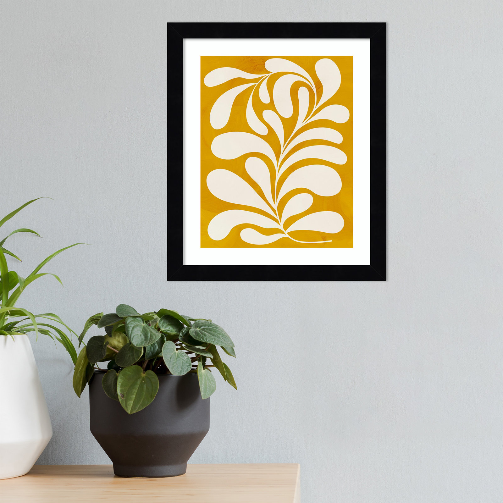 Goldenrod I by Grace Popp, Black, 13" H x 11" W x 1" D
