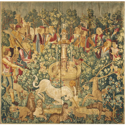Vintage Tapestry Continental Allover Floral Flat Weave Rug