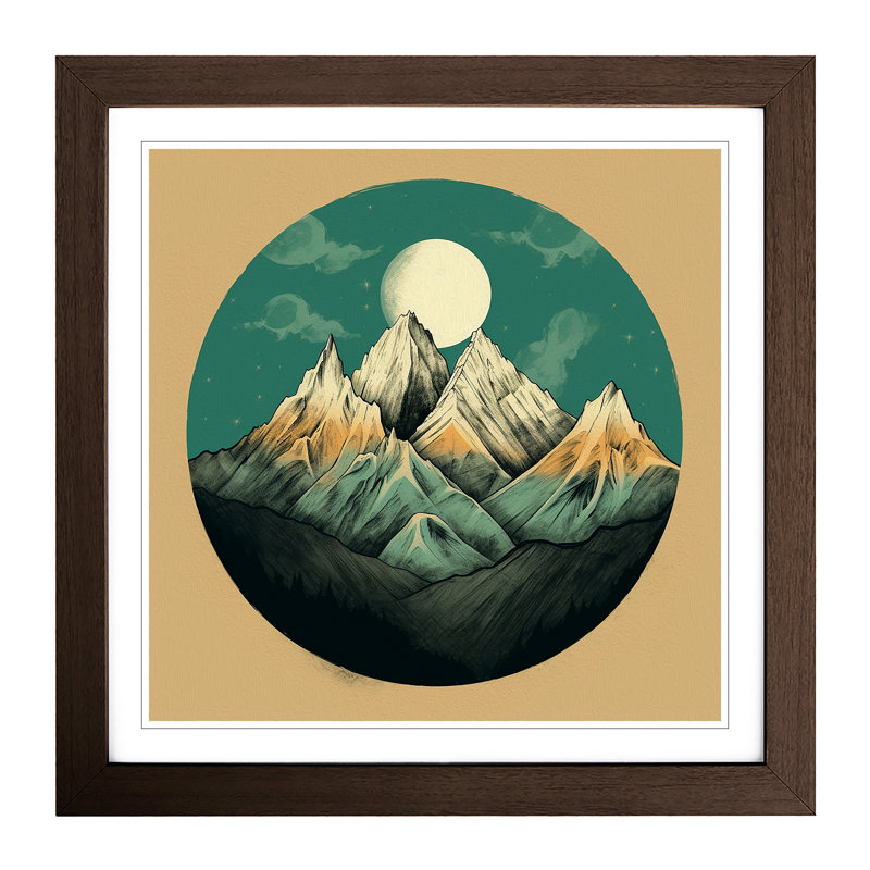 MountainNo.3 - Framed Print, Walnut