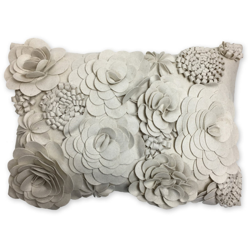 Coussin lombaire floral plum Rosen