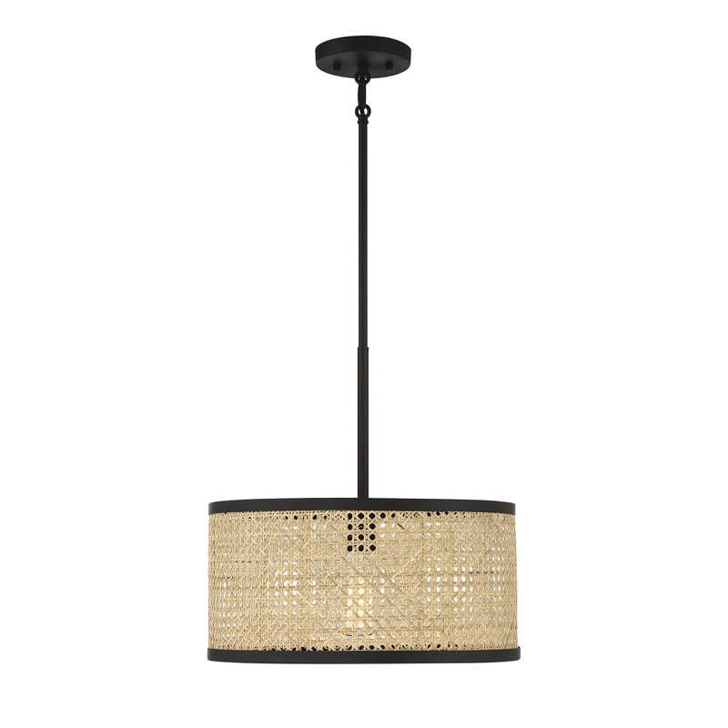 Luminaire suspendu tambour simple à 1 lumière Drax