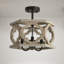 Luther Wood Semi Flush Mount