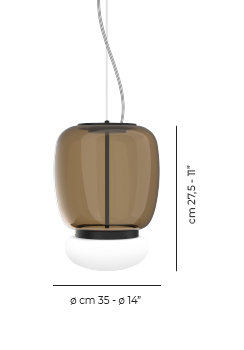Faro Suspension G Old Green White Matt Black 2 L3202 Ul, Matte Black, 95" H x 11.5" W x 11.5" D, White/Burned Earth