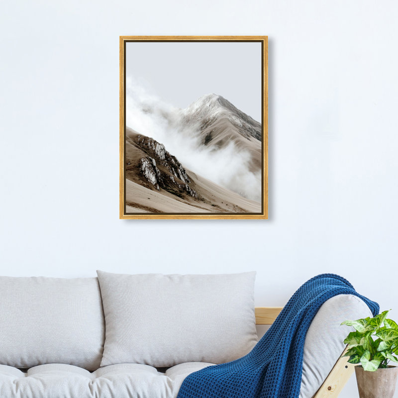 Foggy Peak Print by Oliver Gal, 21" H x 17" W, Gold Floater Frame