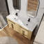 Meuble-lavabo autoportant de 60 po avec lavabo en résine et rangement à fermeture en douceur-1655423673