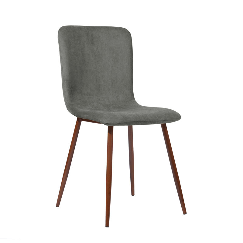 Cleverly 48cm H Polyester Blend Upholstered Side Chair, Grey