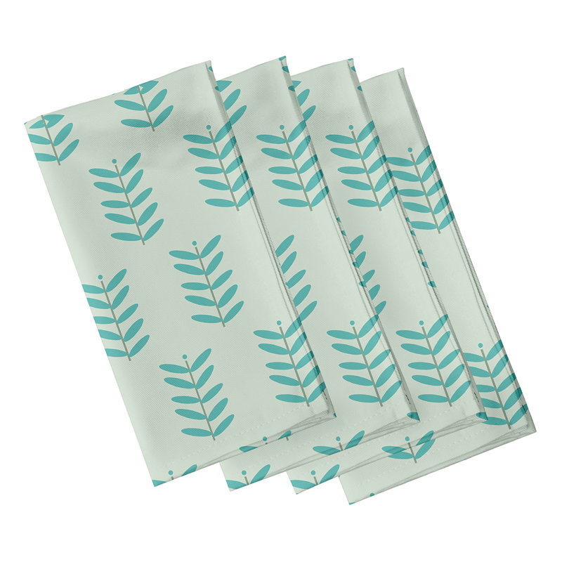 Ensemble de serviettes 4 pièces Arnaud, L 18 po x L 18 po, Vert, turquoise