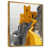 Toile avec cadre flottant or