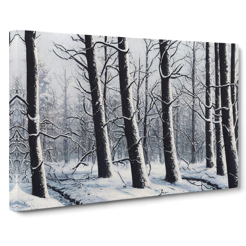 Majestic Winter Forest - Wrapped Canvas, 50cm H x 76cm W x 3cm D