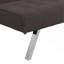 Structure en bois, pieds en acier inoxydable, futon, canapé-lit espresso