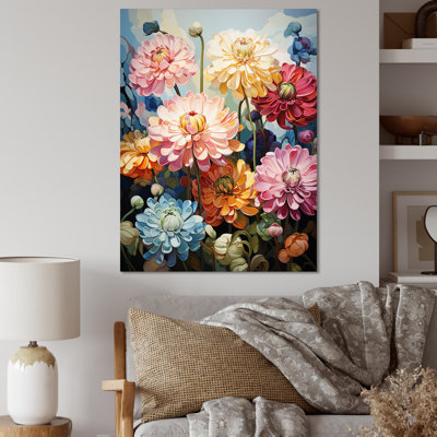 «Mute Tone Zinnias Field II», reproduction sur toile