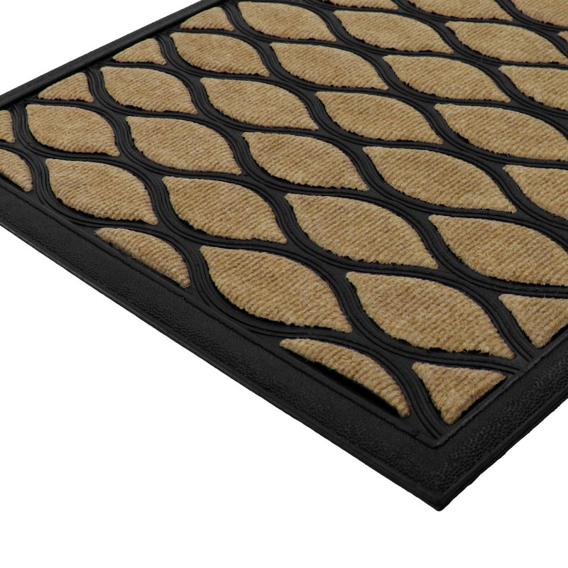 Vienna Non-Slip Geometric Indoor Doormat, Rectangle W45 x L100 cm