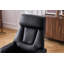 Fauteuil d'appoint chauffant et pivotant avec repose-pieds et base en bois massif