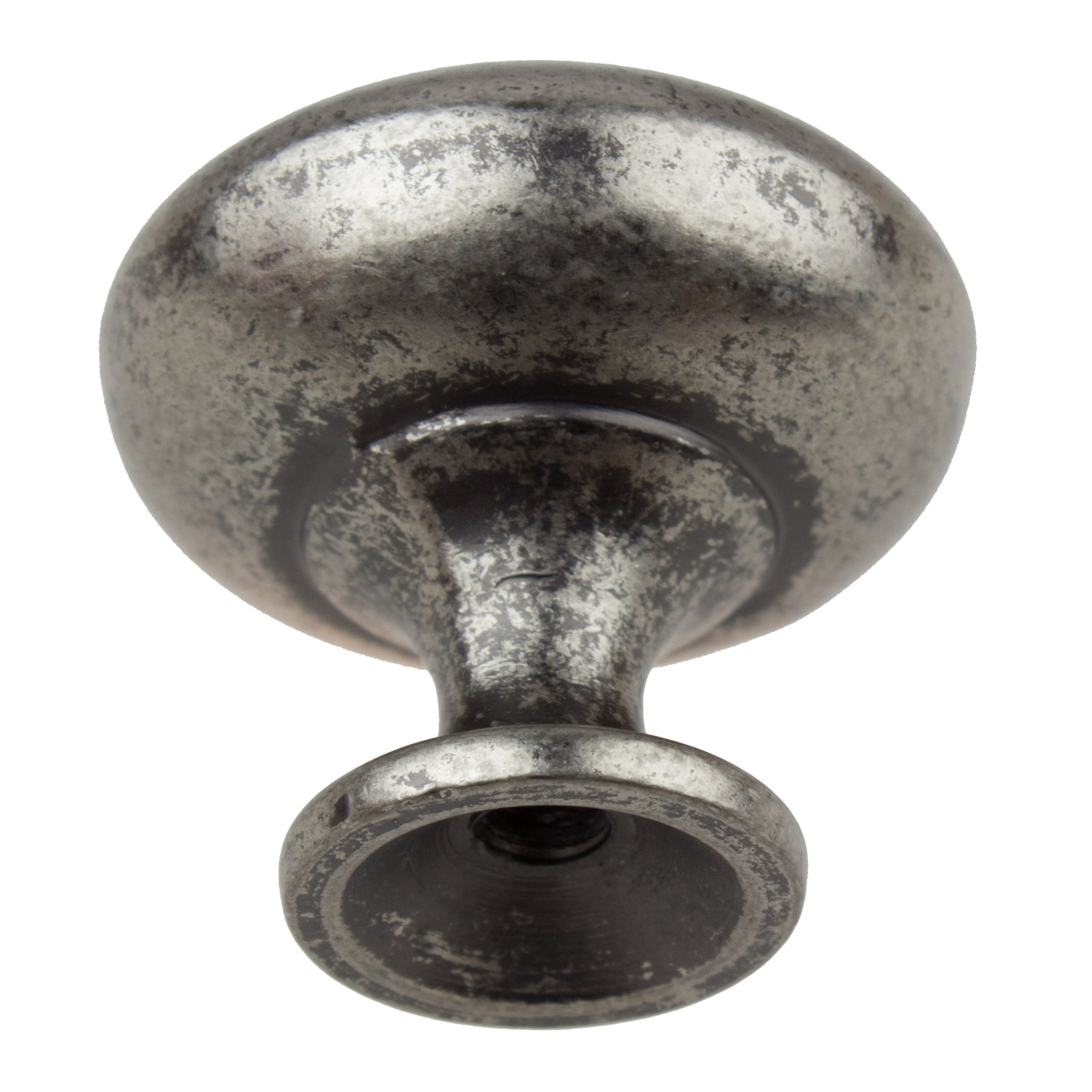 Classic Metal Mushroom Cabinet Knob, Weathered Nickel