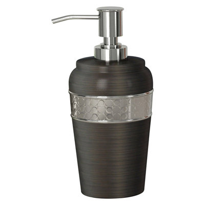 Distributeur de savon liquide Oneita en acier inoxydable | Meuble-lavabo de salle de bain et évier de cuisine, contient savon, lotion et assainisseur | Orbe