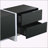 Black Contemporary Rectangle Design TV Stand