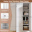 Armoire-garde-manger en métal robuste de 61 po - Organisateur de rangement autoportant blanc avec 4 tablettes réglables (capacité de 110 lb)