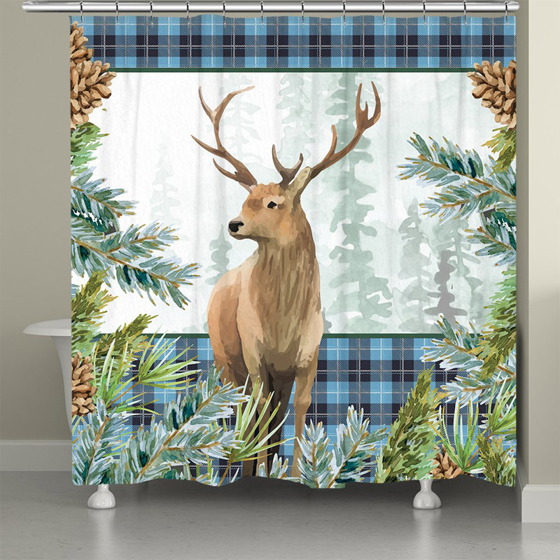 Rideau de douche Woodland Christmas Deer