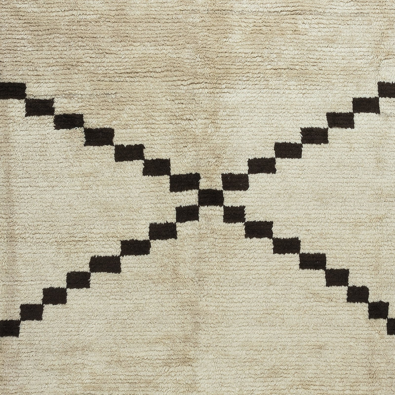 Tapis marocain Tulu. 100% laine naturelle. Tapis Beni Ourain noué à la main