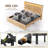 Fluted Panel Platform Bed with Storage, LED Lights & USB Charging-1089825229-1089825231