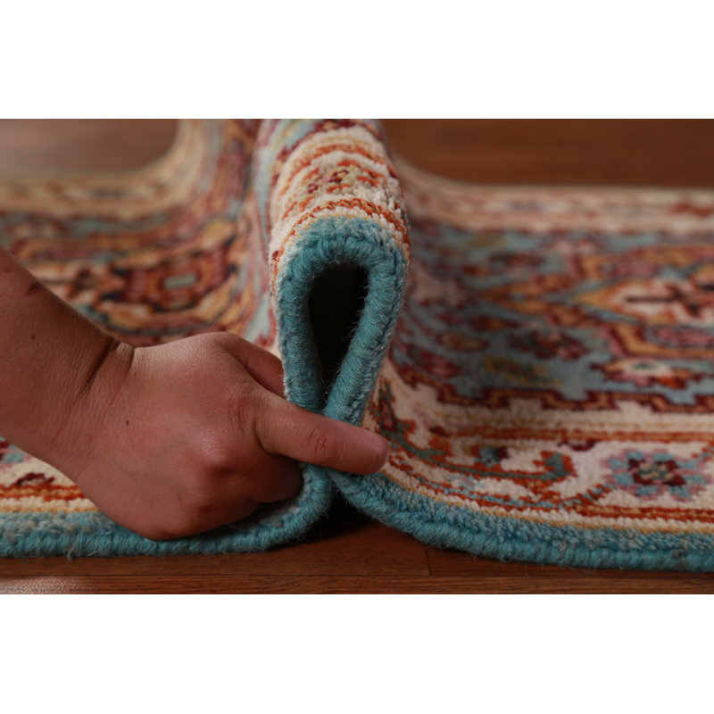 Tapis de couloir oriental en laine à motif géométrique 3x8