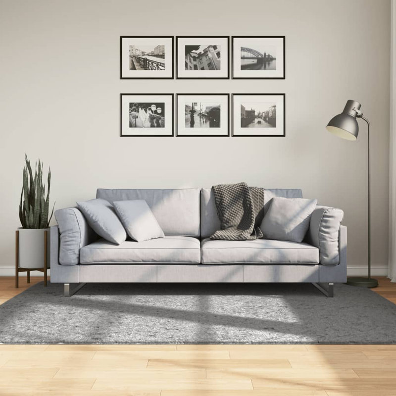 Burnsville Machine Woven Grey Rug, Rectangle 140 x 200cm