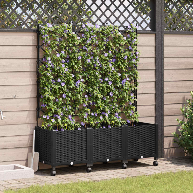 Planter, 149cm H x 120cm W x 40cm D, Black