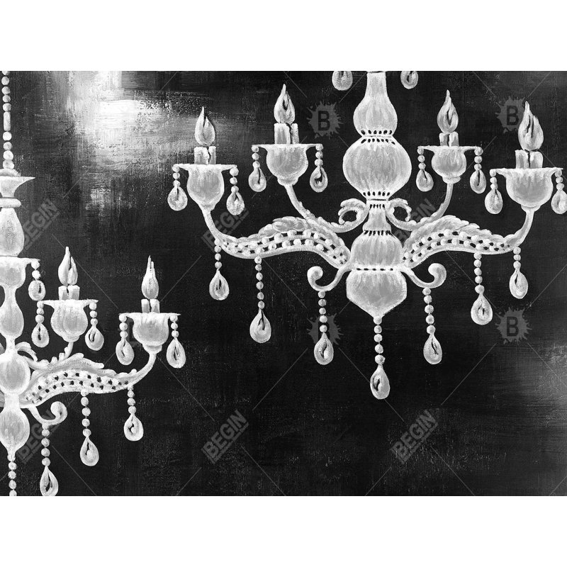 «White Chandeliers», reproduction sur toile