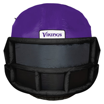 Sporticulture NFL Minnesota Vikings 4ft Inflatable Helmet with LED Lights & Built-in Blower - Merchandise Decor Ideal for Lawn, Front Yard, and Backyard Party Decoration