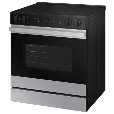 Samsung Bespoke Smart Slide-In Electric Range 6.3 cu. ft. with Air Sous Vide and Air Fry -  NSE6DG8500SRAA