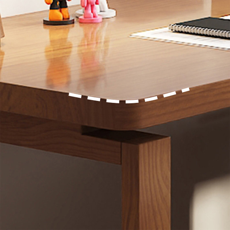 Bureau de direction rectangulaire en bois massif clair avec tiroirs, 29.53"H*78.74"W*23.62"D