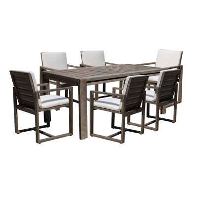 Ensemble repas 7 pièces Joly, brun