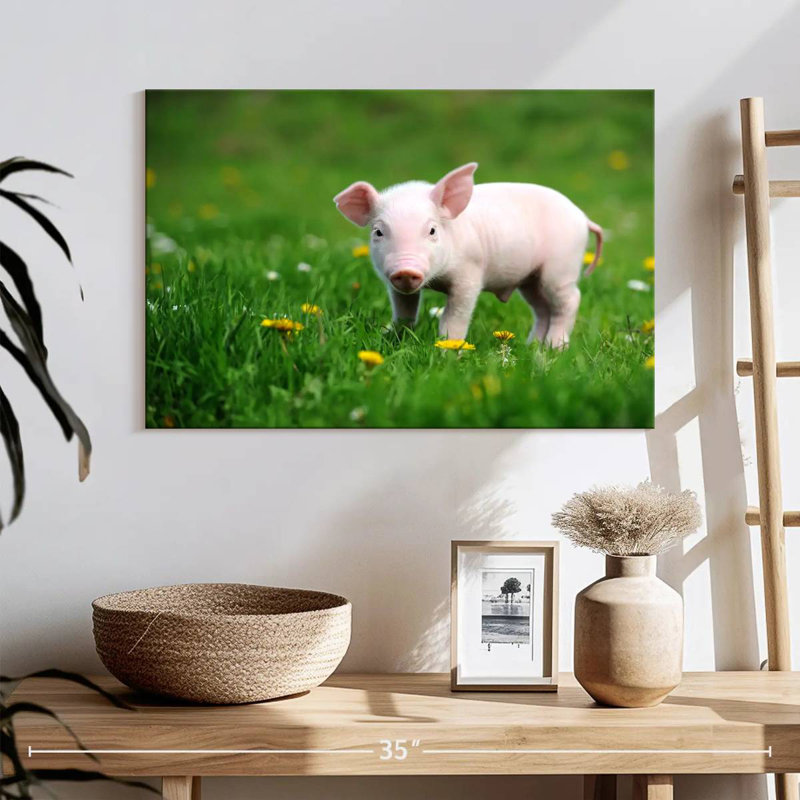 Brampt Spring Grass Pig, 32" H x 48" W