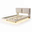 Platform Bed with Sensor Light and 2 Large Backrests, Stylish Platform Bed with 2 sets of USB Port and Socket on each rear Bed Leg-1715759612-1715759603