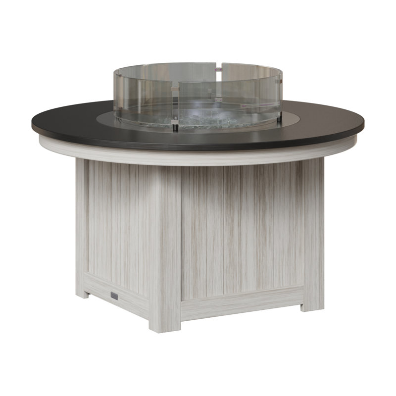 Foyer de table rond Berlin Gardens Donoma, Plateau martelé noir avec base coquillage, H 25 po x l 44 po x P 44 po