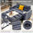 3-in-1 Velvet Loveseat Couch Convertible Sleeper Sofa Bed with Adjustable Backrest, Pull-Out Bed & Chaise Lounge for Small Spaces-1972690980