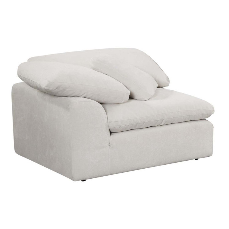 Naveen modulaire - Wedge avec coussin, lin ivoire, Ivoire ivoire