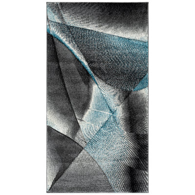 Vilica Abstract Grey / Blue Area Rug