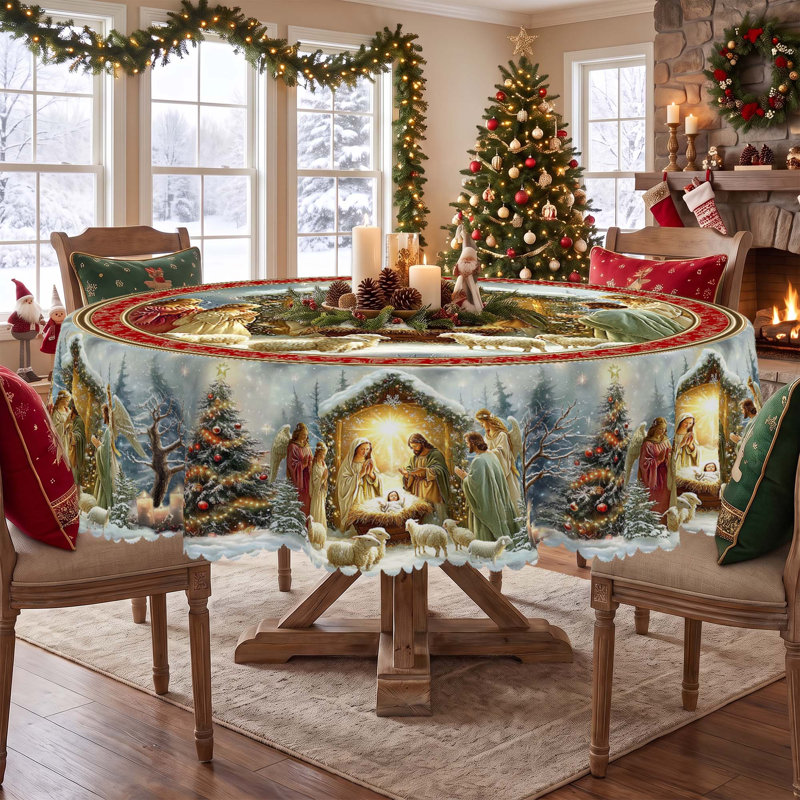 Nappe en polyester lavable Noël