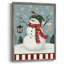 Collection Jolly Snowman, reproduction encadrée B - bois massif-674935605