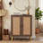 5-Tier Boho Rattan Shoe Storage Cabinet, 3 Adjustable Removable Shelves & Dust-Proof Woven Design, Anti-Tip Design Suitable For Entryway